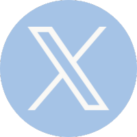 Website Image - X Icon - Sky Blue White Text